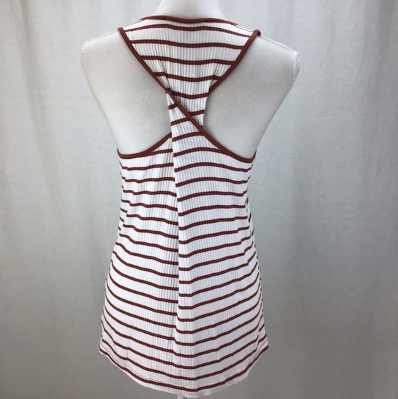 NWOT🔹️Sanctuary Caris Striped Twist Back Top Terracotta - Picture 3 of 5
